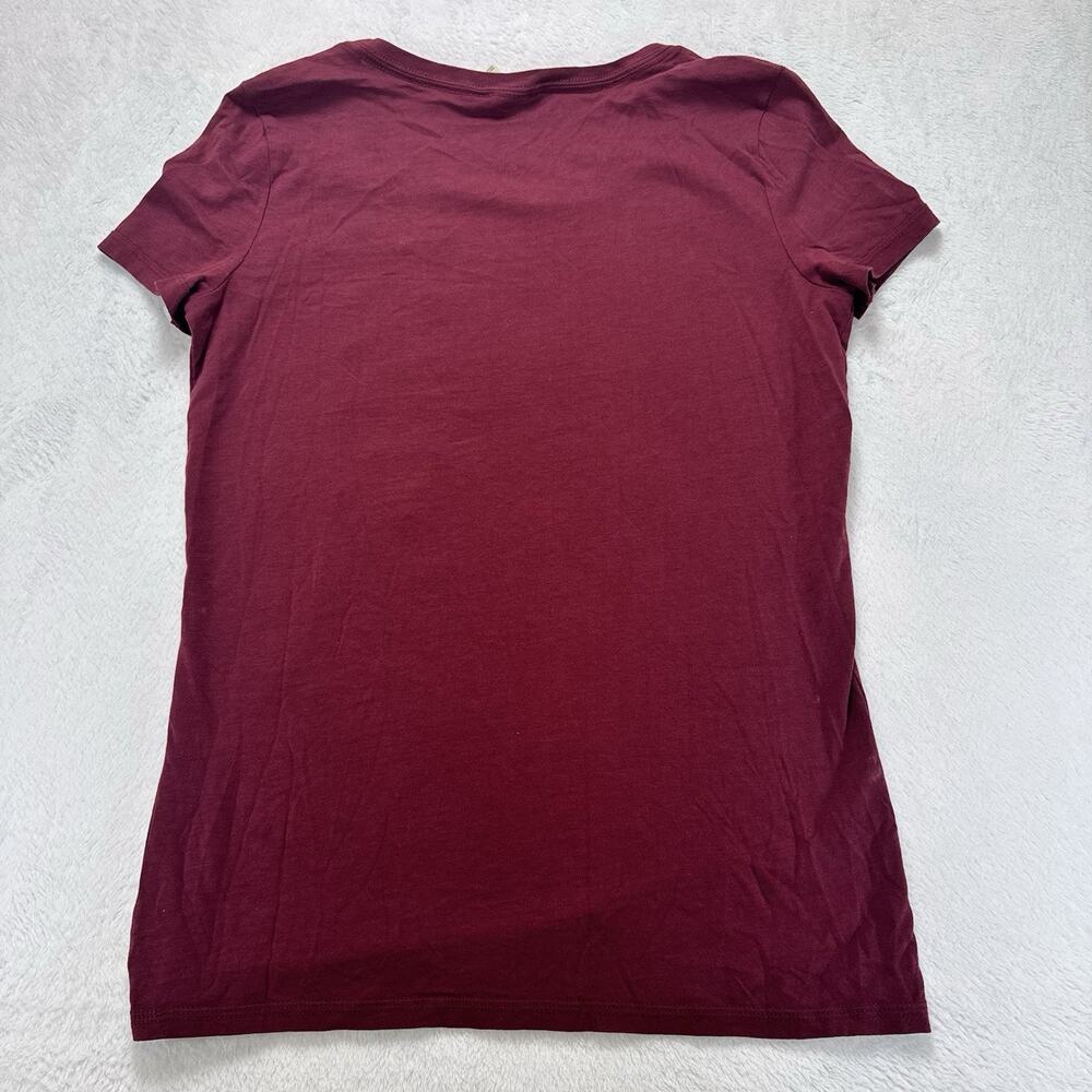 Hollister Y2K Tight Tee Logo Maroon Sz L 100% Cotton See‎ Measurements